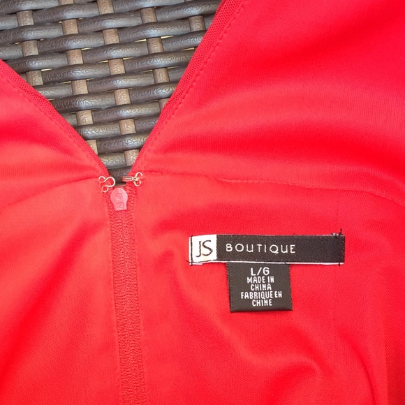 JS Boutique red beaded blouse size L - Picture 4 of 8